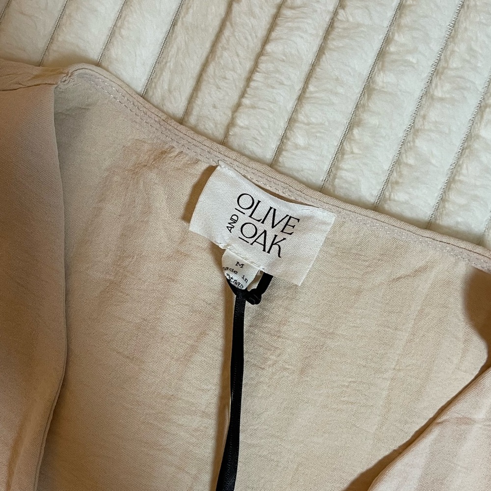 NWT | Olive & Oak | Cream Faux Wrap Blouse - Picture 4 of 15